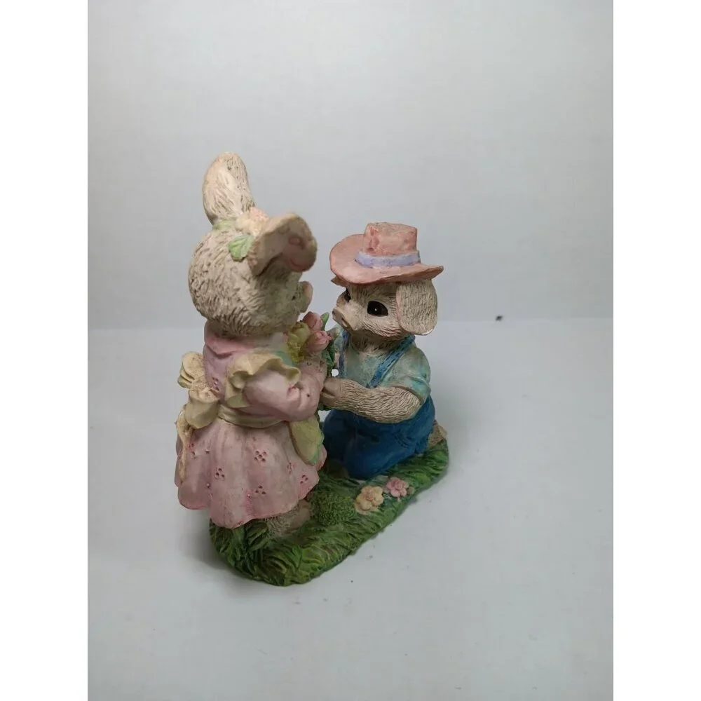 Vintage Albert Price Products Cute Country Chic Pigs In Love Figurine Collectibl